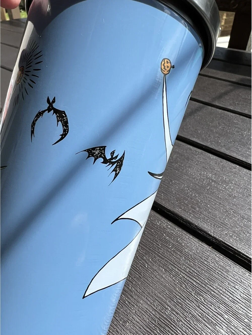 Tim Burton Nightmare Before Christmas Disney Travel Mug Cup Blue Zero 12oz